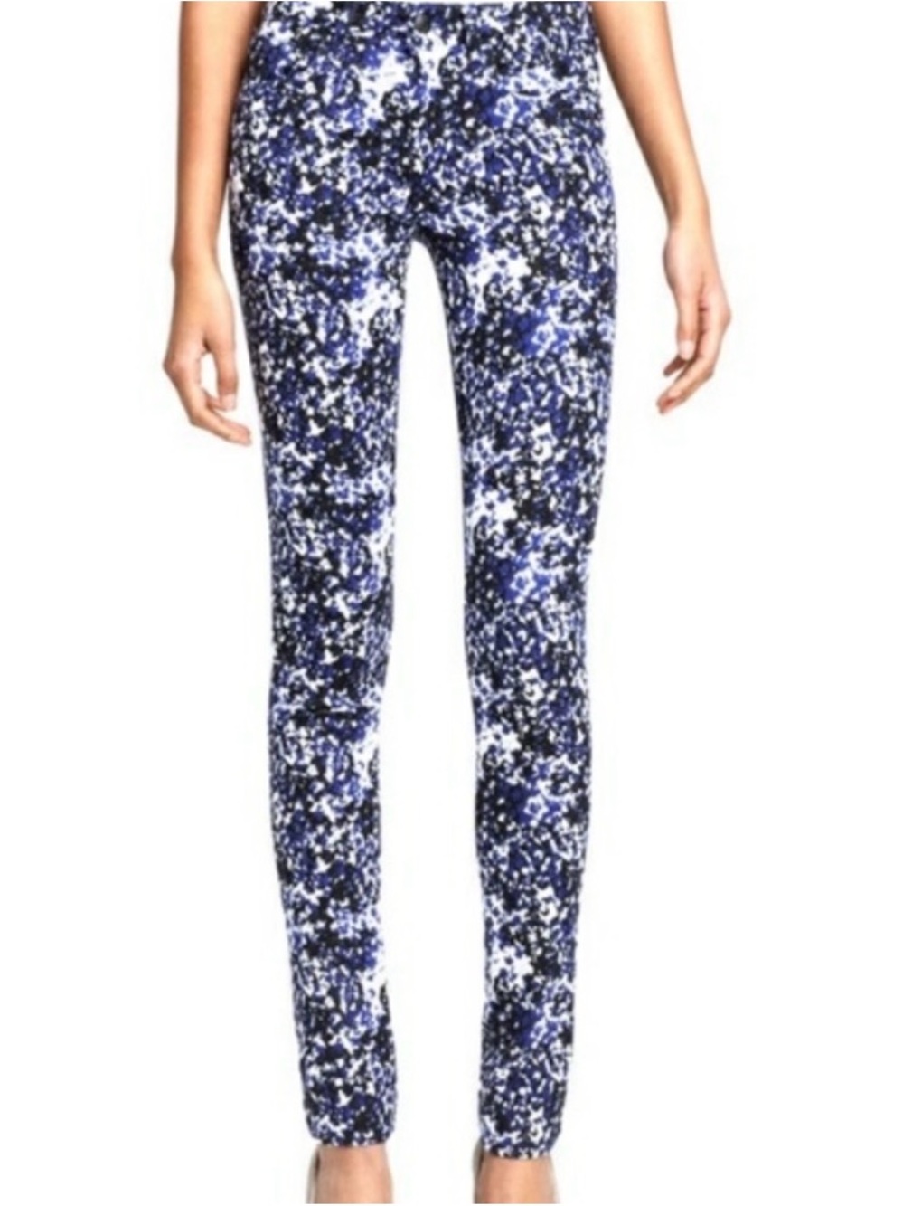 Joe's Jeans Blue Black White Abstract Print Jean skinny Denim size 26